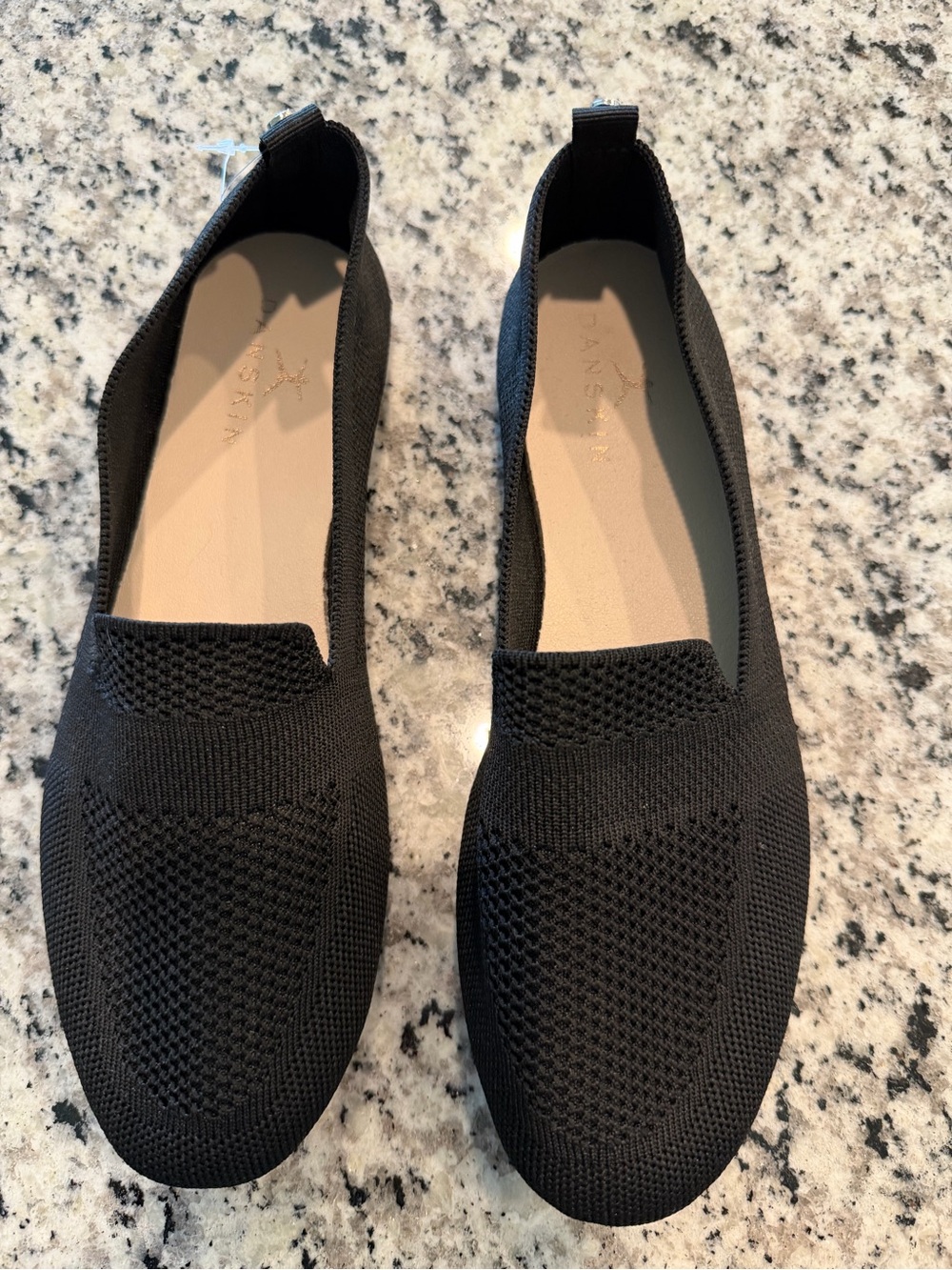 Danskin Black Knit Slip-On Loafers